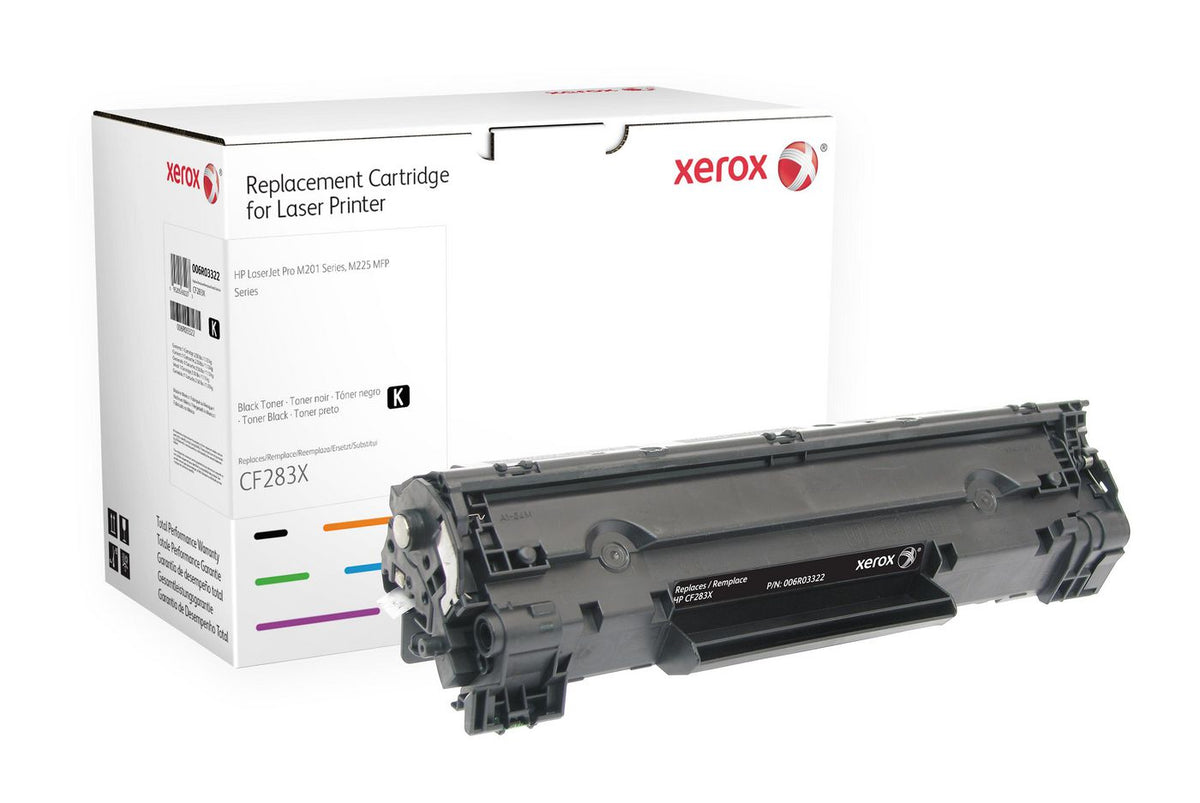 Xerox CF283X Black toner cartridge. Equivalent to HP CF283X. Compatible with HP LaserJet M127, LaserJet M201,