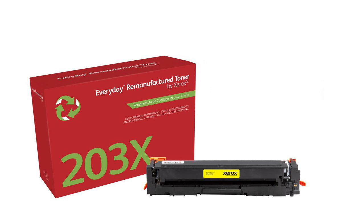 Xerox Ay Remanufactured Everyday Yellow Remanufactured Toner By Xerox Replaces Hp 203X (Cf542X), High Capacity