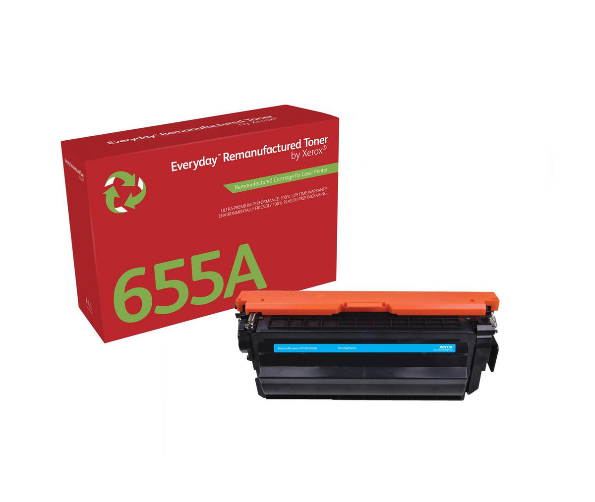 Xerox Ay Remanufactured Everyday Cyan Remanufactured Toner By Xerox Replaces Hp 655A (Cf451A), Standard Capacity
