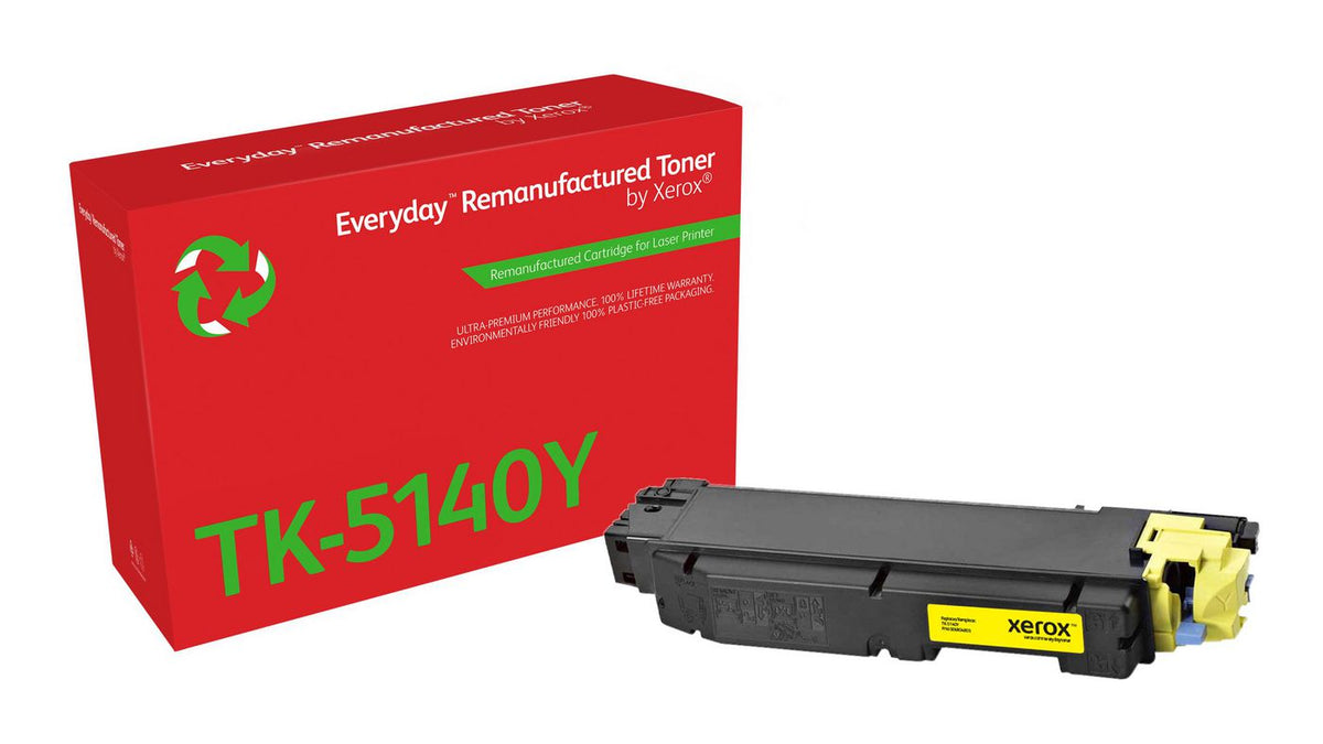 Xerox Ay Remanufactured Everyday Yellow Remanufactured Toner By Xerox Compatible With Kyocera Tk-5140Y, Standard Capacity