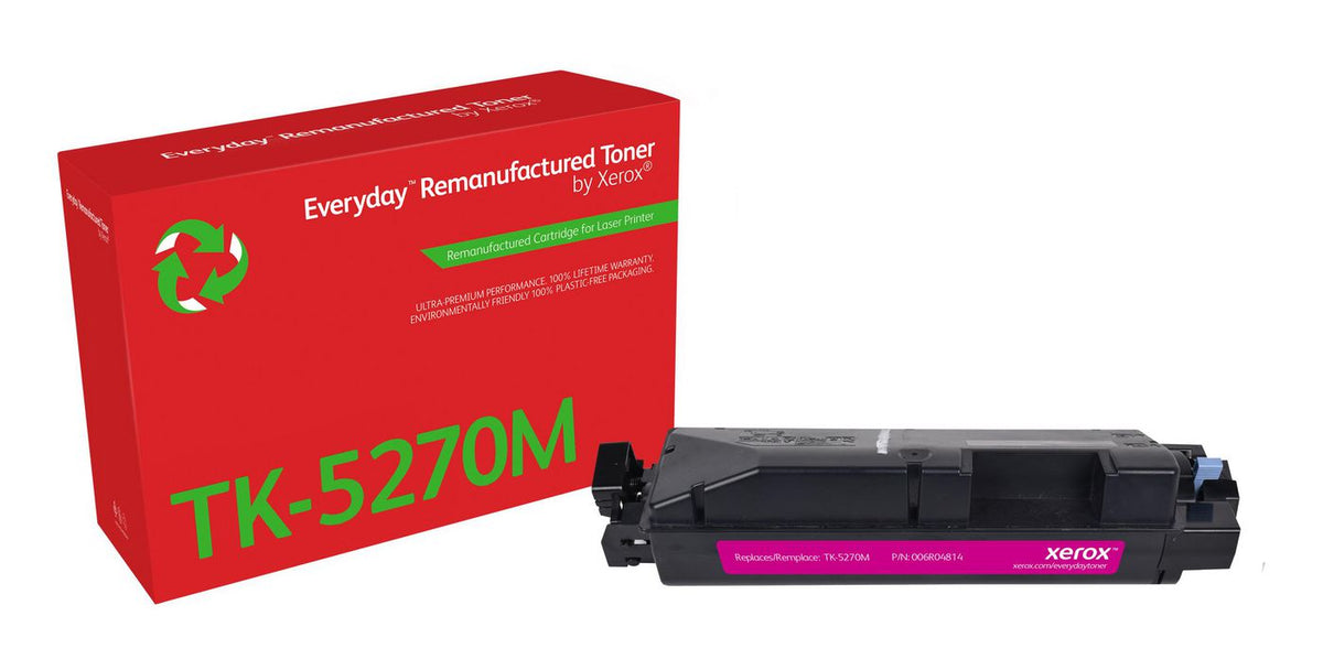 Xerox Ay Remanufactured Everyday Magenta Remanufactured Toner By Xerox Compatible With Kyocera Tk-5270M, Standard Capacity