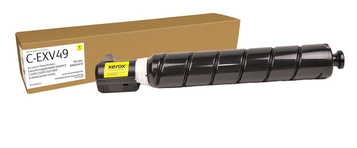 Xerox Yellow Remanufactured Toner By Xerox Compatible With Canon C-Exv49 (8527B002), Standard Capacity