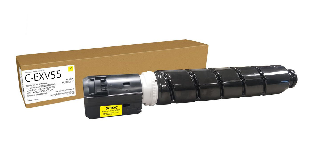 Xerox Yellow Remanufactured Toner By Xerox Compatible With Canon C-Exv55 (2185C002Aa), Standard Capacity