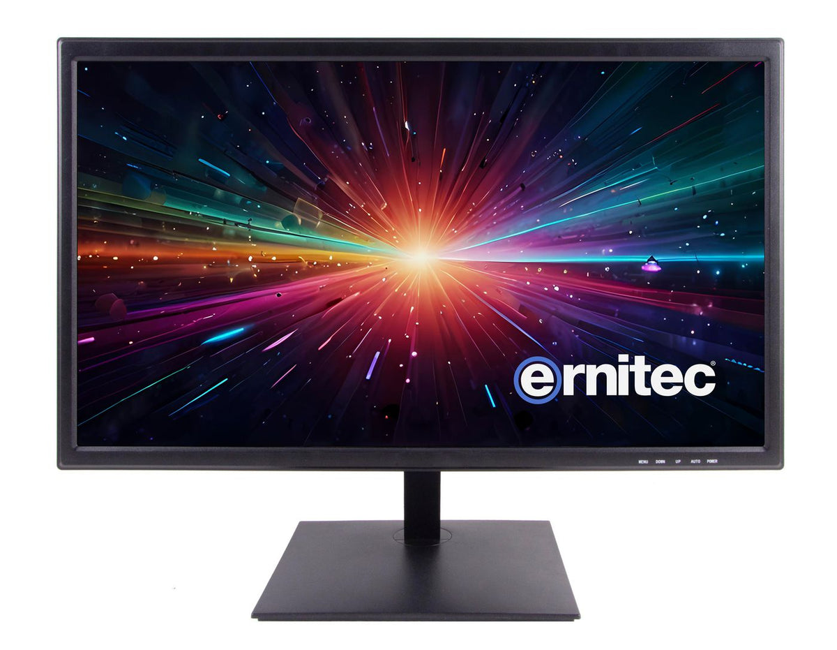 Ernitec 24" Surveillance monitor for 24/7 Use, 1080P Resolution 1 x HDMI 2.0, 1 x BNC IN, 2 BNC out, 1 x VGA 2 x Speakers, 230V