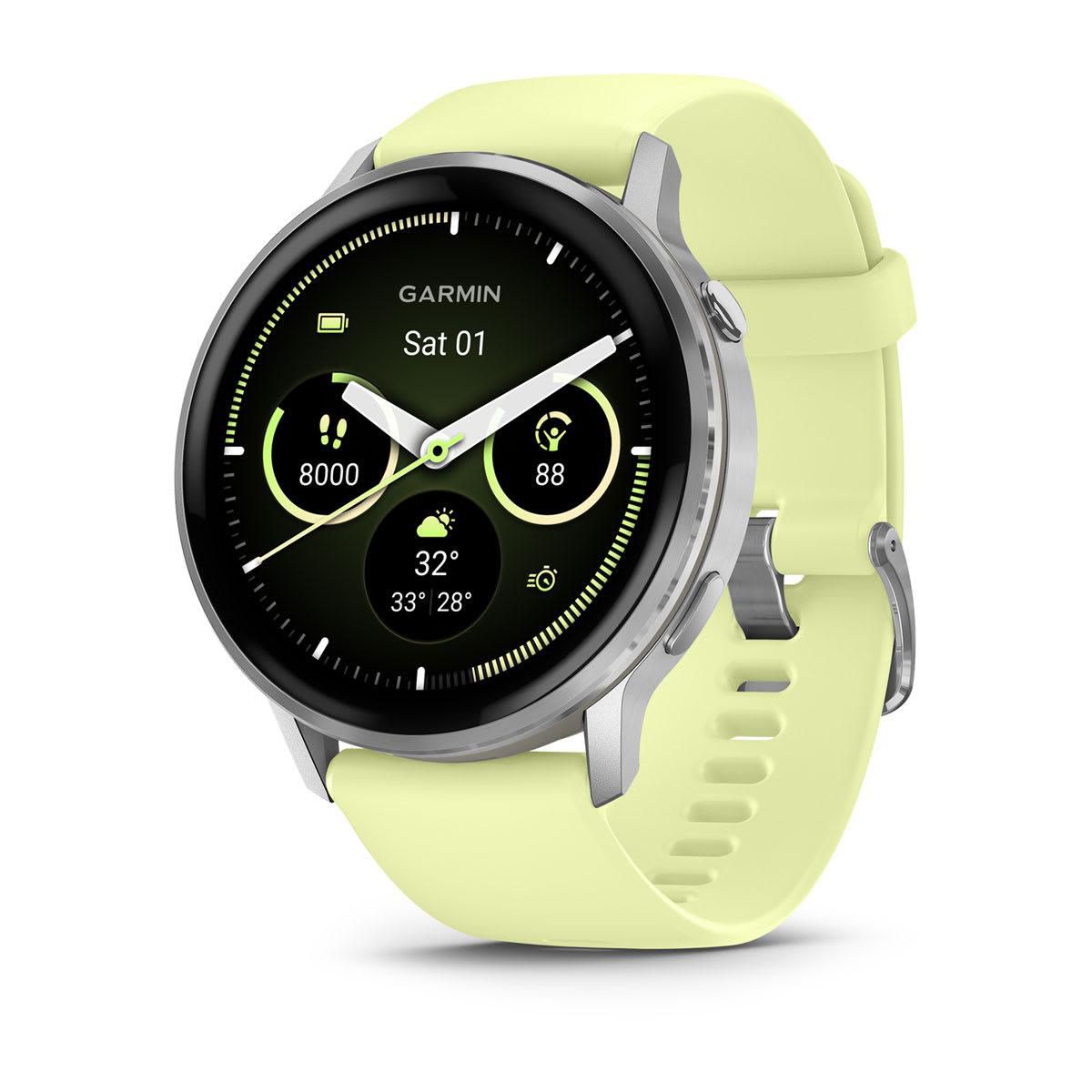 Garmin 4-02 Smartwatch / Sport Watch 3.56 Cm (1.4") Amoled 45 Mm Digital 454 X 454 Pixels Touchscreen Silver Wi-Fi Gps (Satellite)