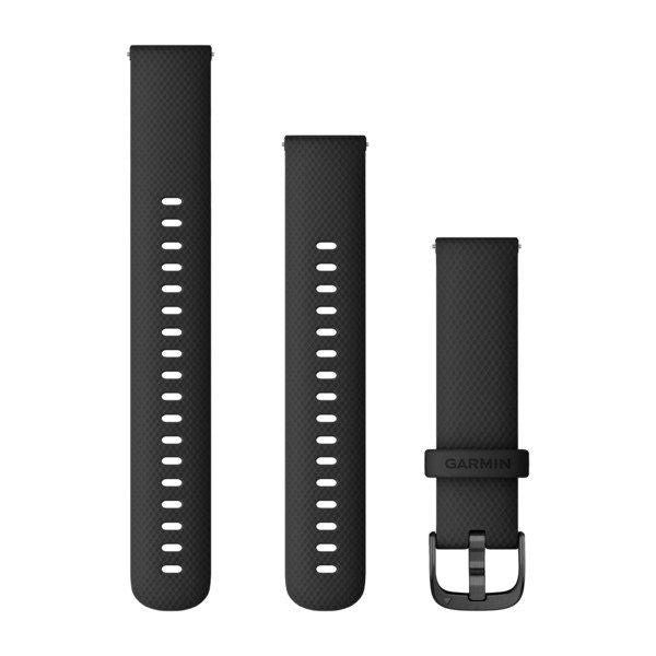 Garmin Acc, vivoactive 4, 18mm Band, Black/Gunmetal 010-12932-01, Band, Black, Garmin, Captain Marvel vívoactive 4S vívomove 3S, Silicone, 18 mm