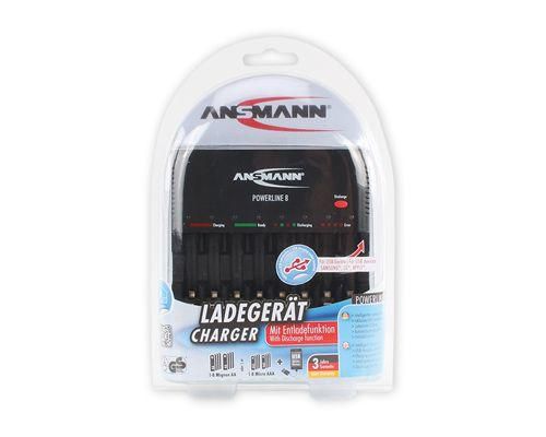 ANSMANN Powerline 8 Powerline 8, Nickel-Cadmium (NiCd),Nickel-Metal Hydride (NiMH), Overcharge, AA,AAA