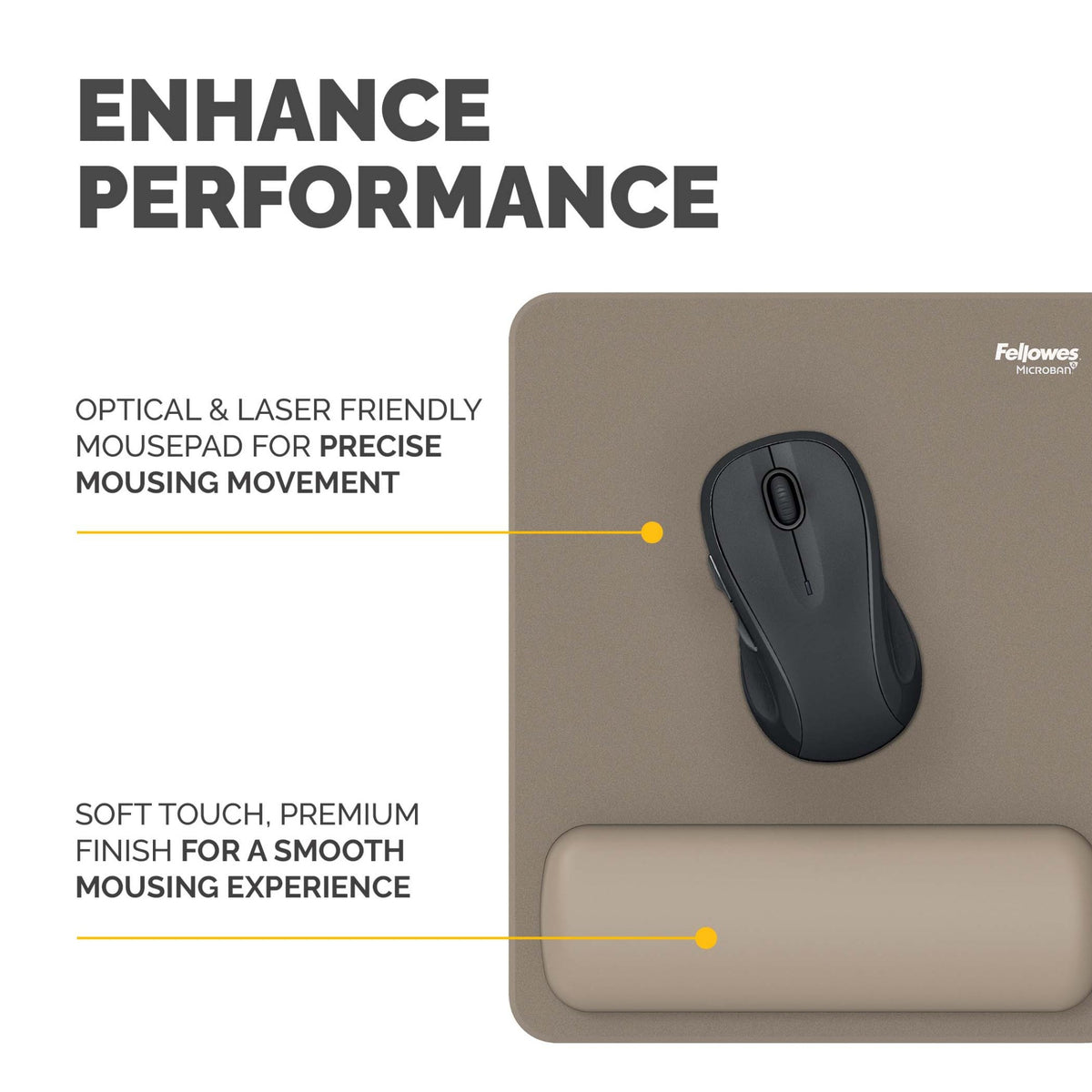 Fellowes Breyta 100142559 mouse pad Sand