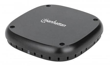 Manhattan Smartphone Under-Desk Wireless Charging Pad, Installs Under Furniture, 10W Charging, Charging Distance 15-30Mm, Black, Power