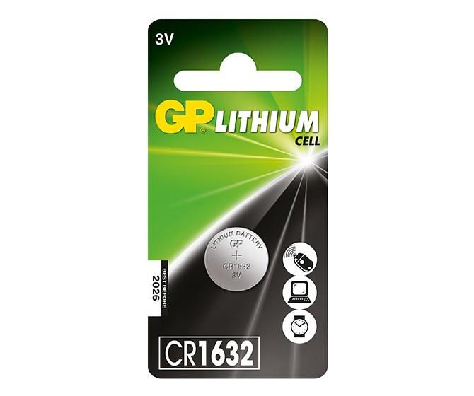 GP LITHIUM BUTTON CELL CR1632 Lithium Cell CR1632, Single-use battery, CR1632, 3 V, 140 mAh