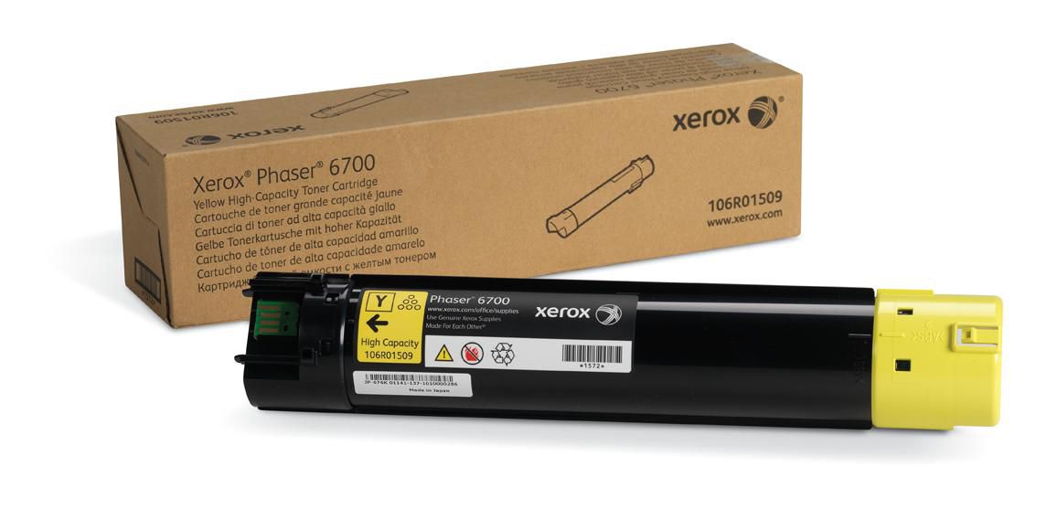 Xerox Toner Yellow High Capcity Yellow High Capacity Toner Cartridge (12,000 Pages) Phaser 6700, 12000 pages, Yellow, 1 pc(s)