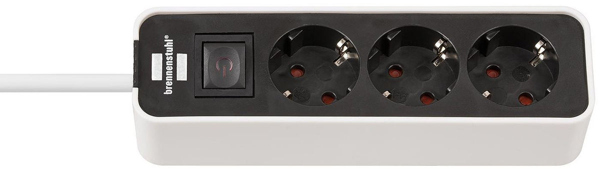 Brennenstuhl Power extension 1.5 m 3 AC outlet(s) Indoor Black,White weiß/schwarz Schalter 27