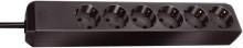 Brennenstuhl Eco-Line 6 AC outlet(s) Black 1.5 m Eco-Line - 1.5 m, H05VV-F 3G1.5, Black, 6 outlet
