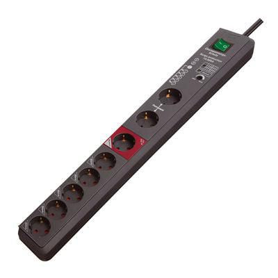 Brennenstuhl Power extension 3 m 8 AC outlet(s) Anthracite 19500A Automatic Extension Socket w/ Surge Protection, 8-Way, Anthracite, 3m, H05VV-F
