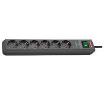 Brennenstuhl Power extension 5 m 6 AC outlet(s) Anthracite Eco-Line 13.500A extension socket with surge protection 6-way, anthrazit, 5m