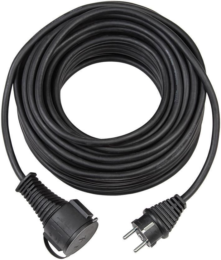 Brennenstuhl 230V extension cable schuko male - shuko female Extension cable, IP 44, Black, 5m, H05RR-F 3G1,5