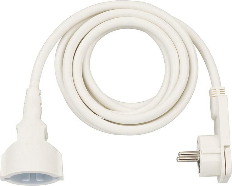 Brennenstuhl Power cable White 3 m 1168980230. Cable length: 3 m, Connector gender: Male/Female, Cable colour: White