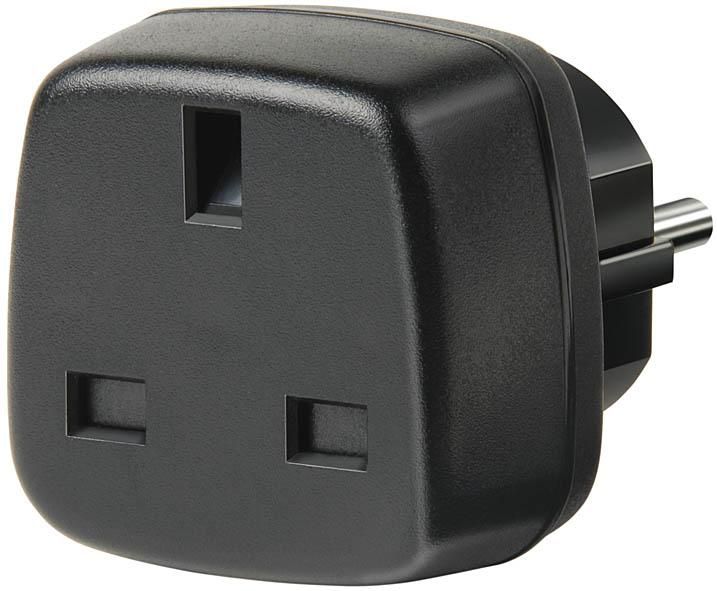 Brennenstuhl Travel Adapter GB/earthed power adapter/inverter Black Travel Adapter GB/earthed