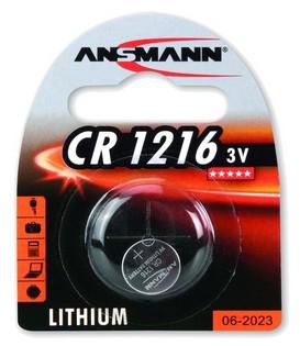 ANSMANN CR 1216 3V Lithium CR1216, Single-use battery, CR1216, Lithium, 3 V, 1 pc(s), Silver