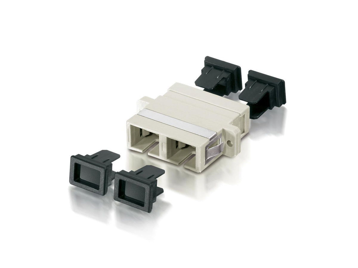 Equip SC FIBER OPTIC ADAPTER OM4 SC Fiber Optic Adapter OM4, SC, Beige, Multi-mode, 25.5 mm, 27.8 mm, 9.35 mm