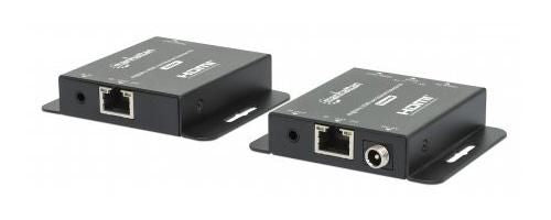 Manhattan 4K Hdmi Over Ethernet Extender Kit, Extends 4K@30Hz Signal Up To 40M Or A 1080P@60Hz Signal Up To 70M With A Single Cat6 Ethernet