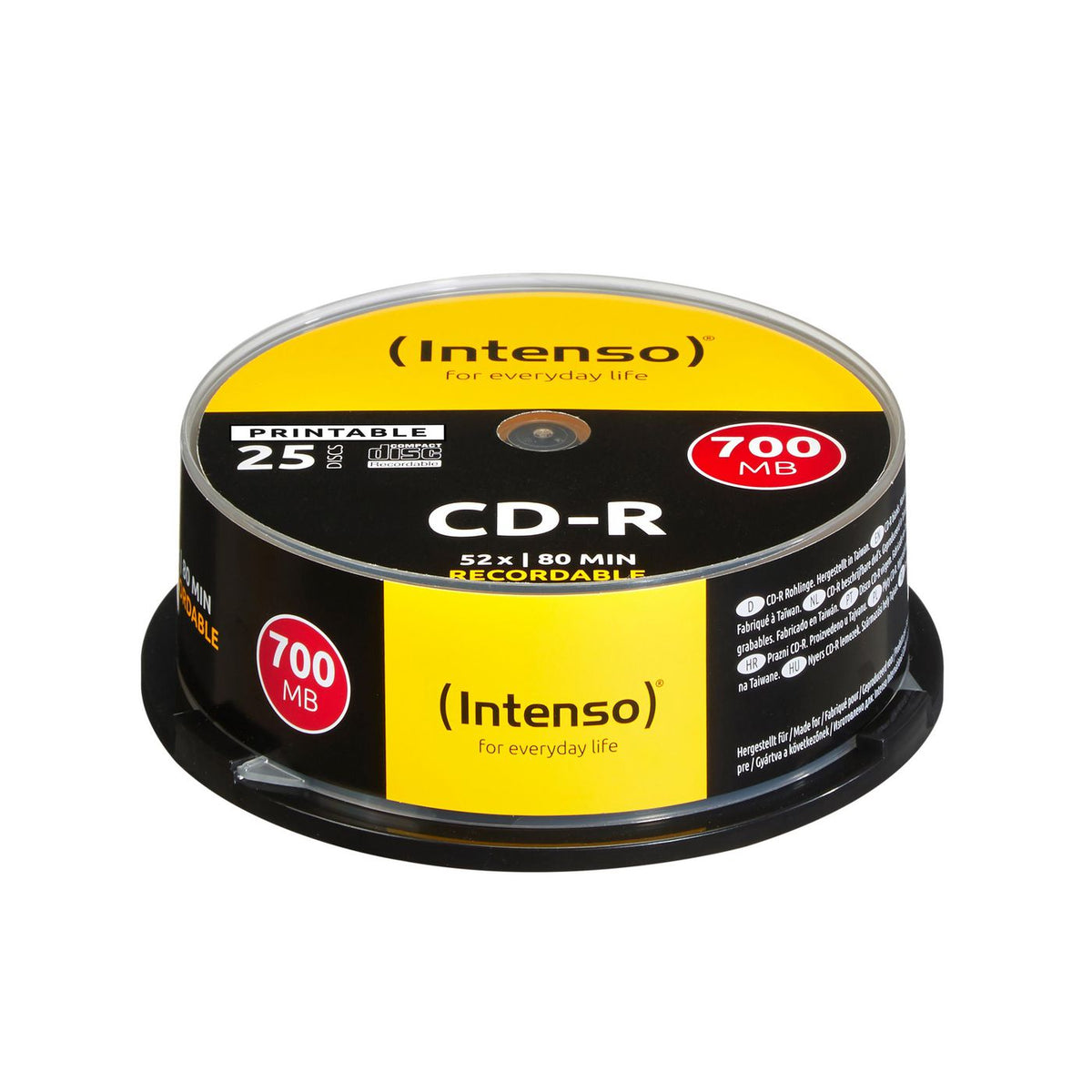 Intenso CD-R Intenso 700 25pcs Cak CD-R 700MB, CD-R, 700 MB, 25 pc(s), 120 mm, 80 min, 52x