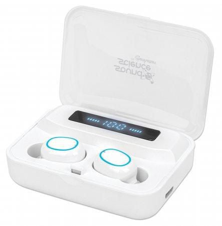 Manhattan Bluetooth In-Ear Headphones (Clearance Pricing), White, Microphone, Integrated Controls, Sweatproof, Noise Isolating