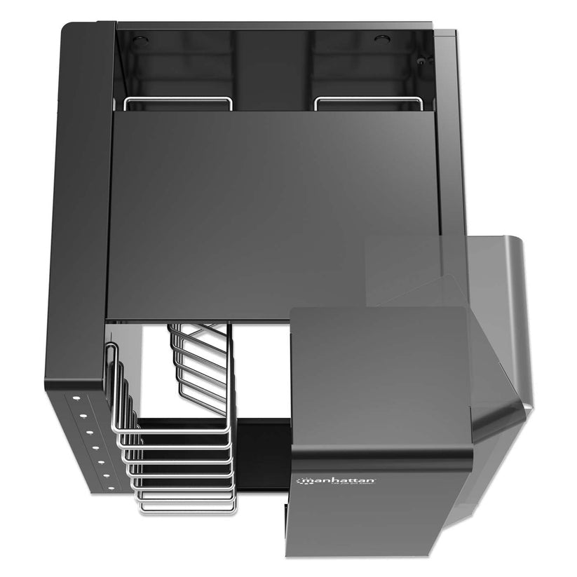 Manhattan Laptop Charging Cabinet Desktop via USB-C 16" 7-bay via USB-C 65W, Suitable for USB-C laptops (to 16"), iPads, MacBooks, Chromebooks, other USB-C devices, Bays 402x290x50mm, USB-C charging cables included,Cart, UK & EU