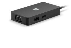 Microsoft 1E4-00004 interface hub Black Microsoft 1E4-00004, HDMI, RJ-45, USB 3.2 Gen 1 (3.1 Gen 1) Type-C, USB 3.2 Gen 2 (3.1 Gen 2) Type-A, VGA,