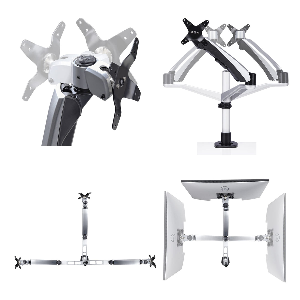 StarTech.com Desk Mount Monitor Arm For 27in 16:9 or 30in 21:9 Ultrawide Screens, VESA 75x75/100x100, Tool-Less Mechanical Spring Arm, C-Clamp/Grommet, TAA