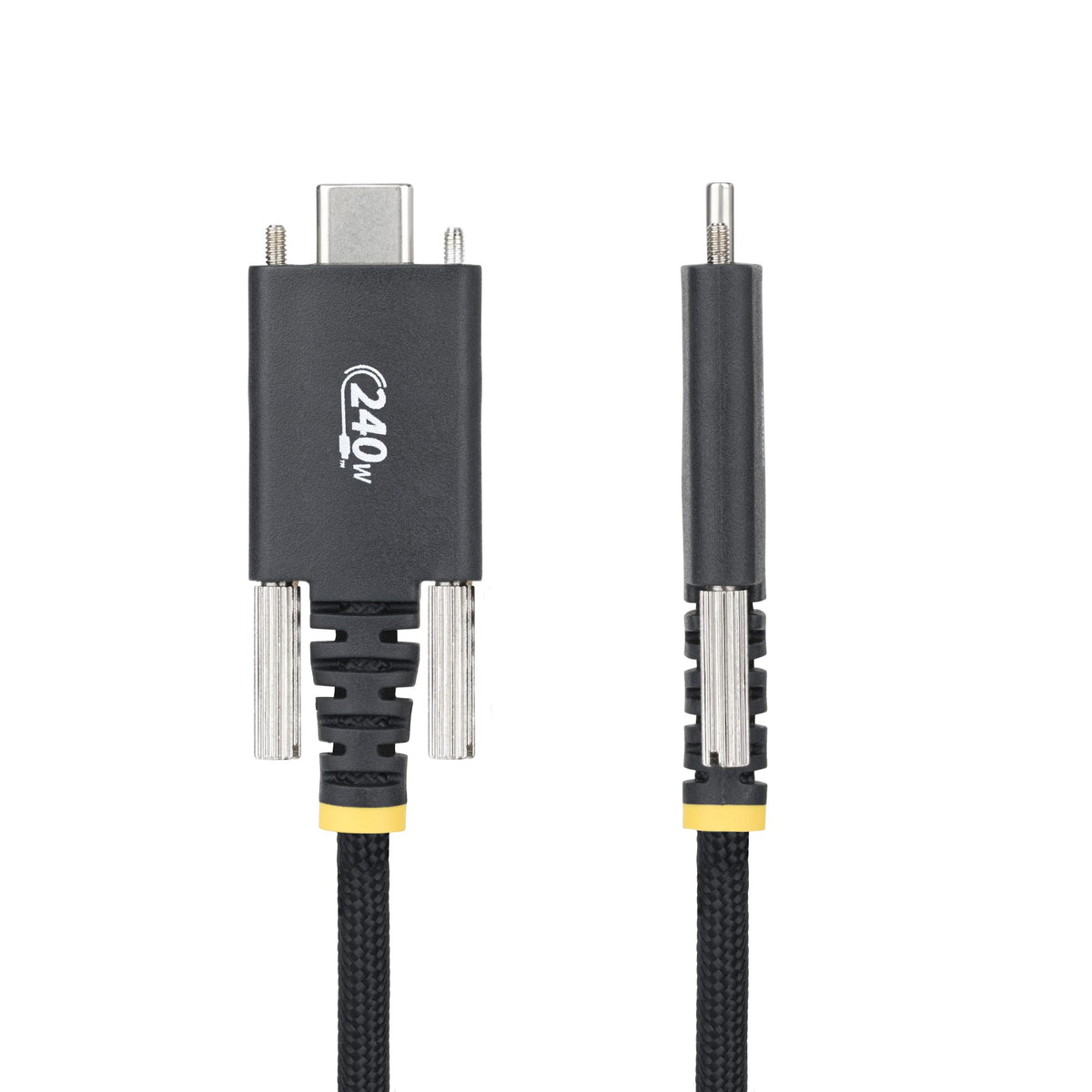 StarTech.com 6ft (2m) USB-C Charging Cable, Durable and Ultra-Flexible, Side Screw Locking, 240W (5A) PD EPR, USB 2.0 Laptop Charger Cable, USB-IF Certified, Rugged USB-C Charging Cord