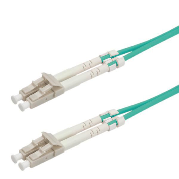 Roline FO Jumper Cable, Duplex, 50/125µm, LC/LC, OM3, LowLoss Connector, turquoise, 20m