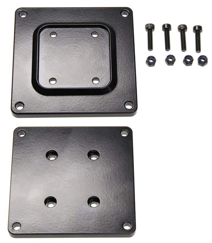 Brodit Pedestal Mount, mounting plate Mount for Vesa 75 mm, made of aluminum. 1 set of AMPS holes for moun 215748