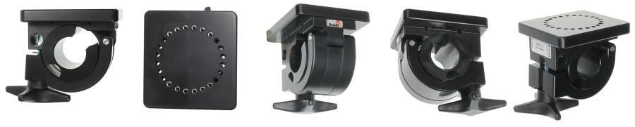 Brodit Pipe Mount with mounting plate Fits diameter 25 mm. Threaded holes (M4x12) for holder attachment. 215935