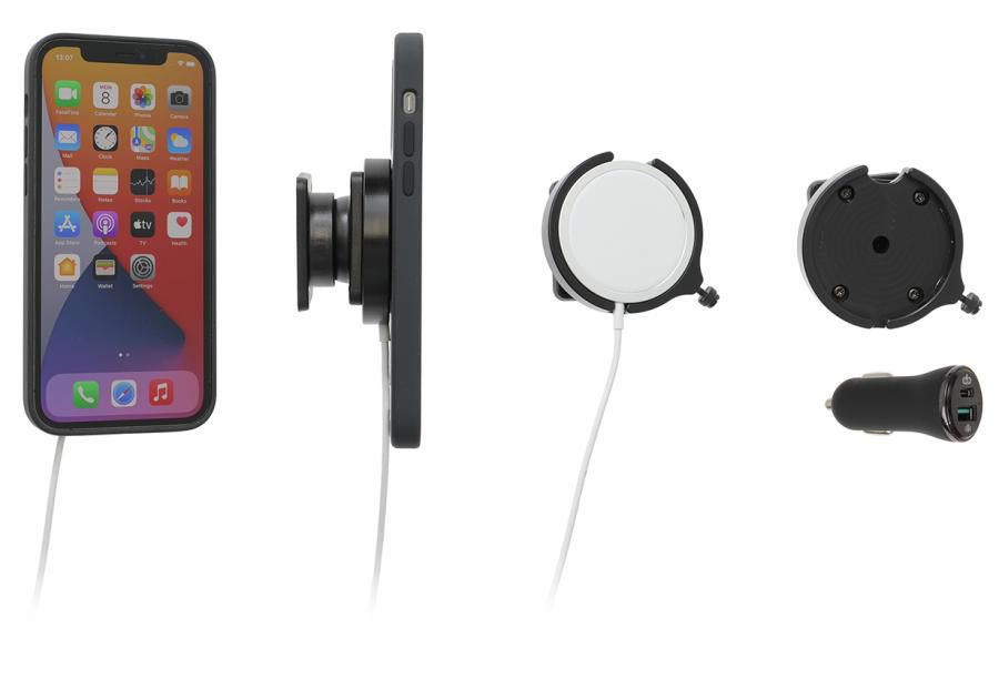 Brodit Mount with tilt swivel For use with Apple MagSafe Charger (Apple article no. MHXH3ZM/A) (Not includ 216175, Mobile