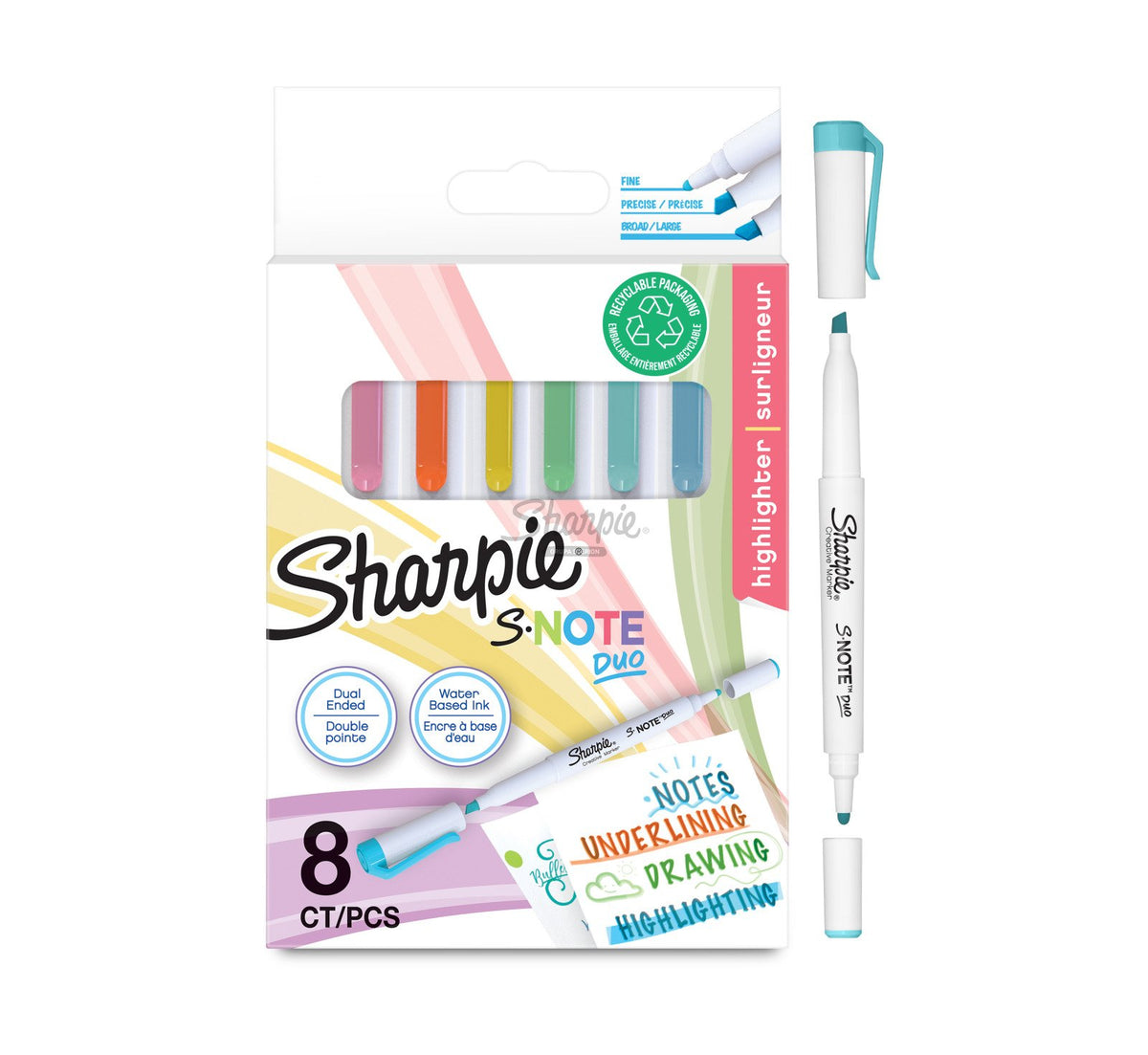Sharpie 2182116 marker 8 pc(s) Blue, Green, Orange, Pink, Yellow