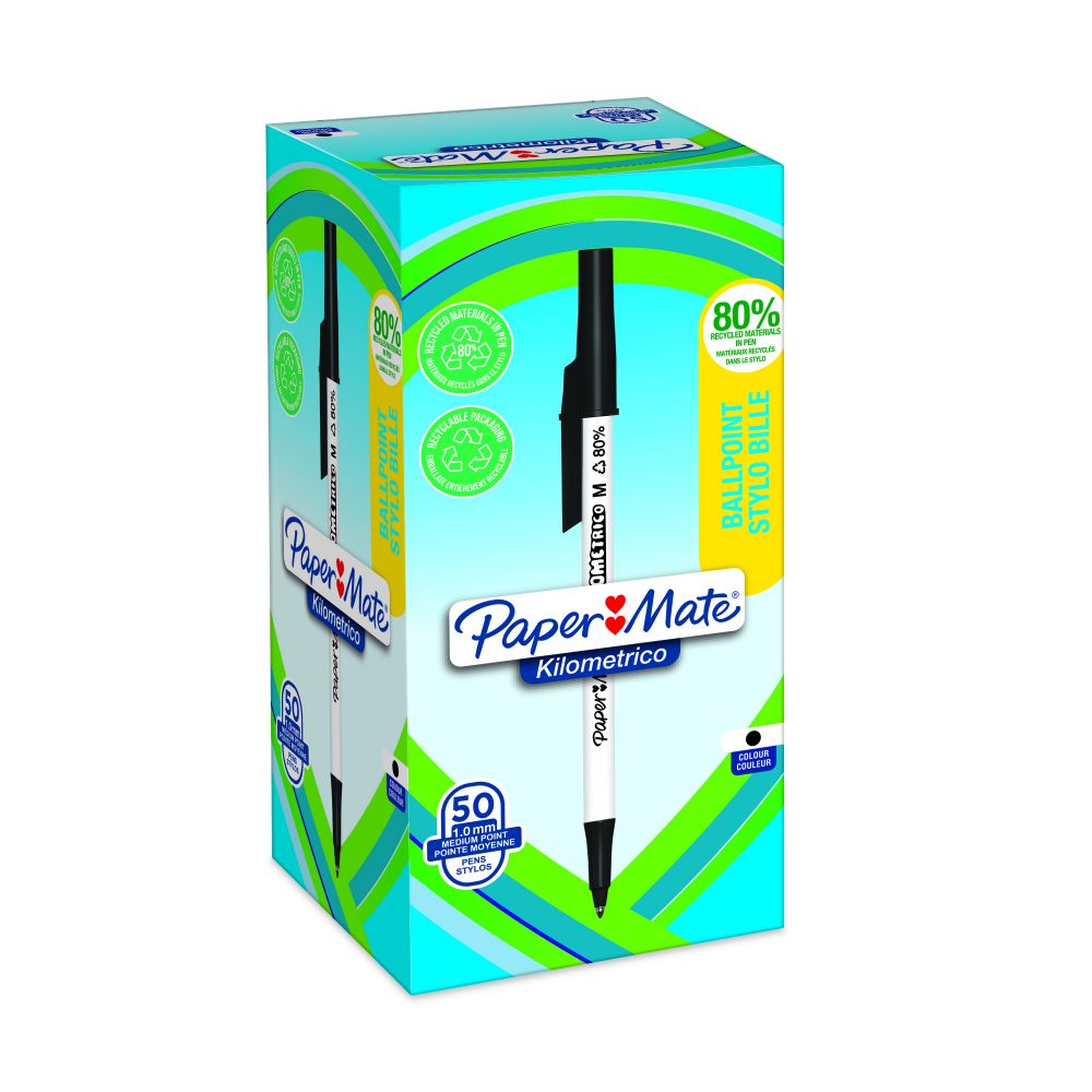 Papermate E KILOMET BALLPOINT BLK PK50