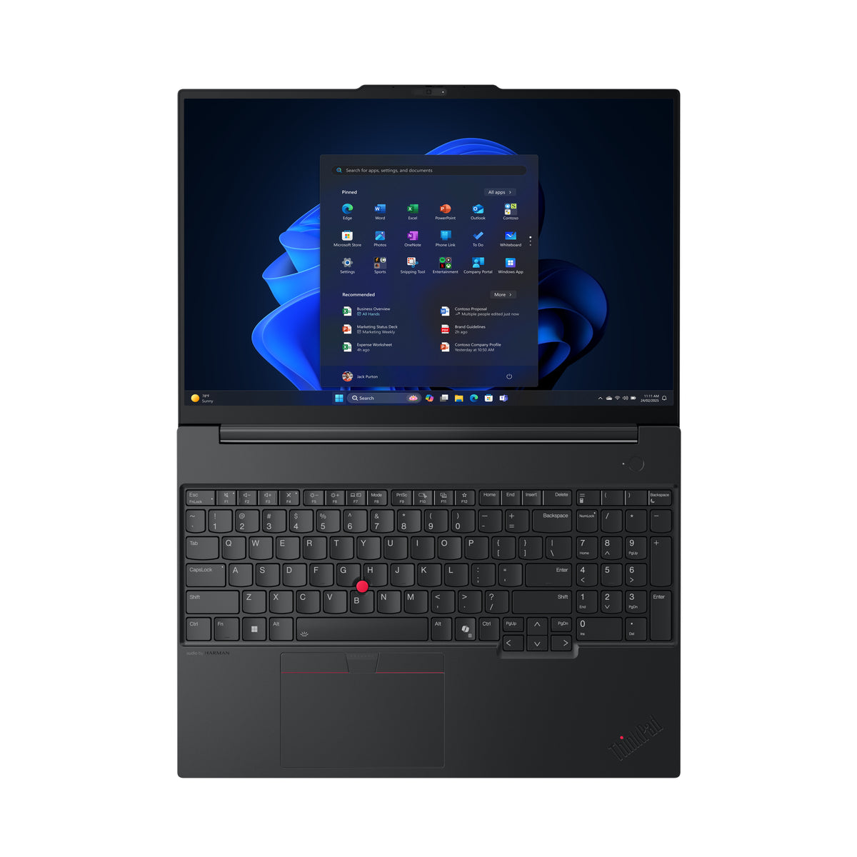 Lenovo ThinkPad E16 Gen 3 (AMD) AMD Ryzen™ 7 250 Laptop 40.6 cm (16") WUXGA 16 GB DDR5-SDRAM 512 GB SSD Wi-Fi 6E (802.11ax) Windows 11 Pro Black German