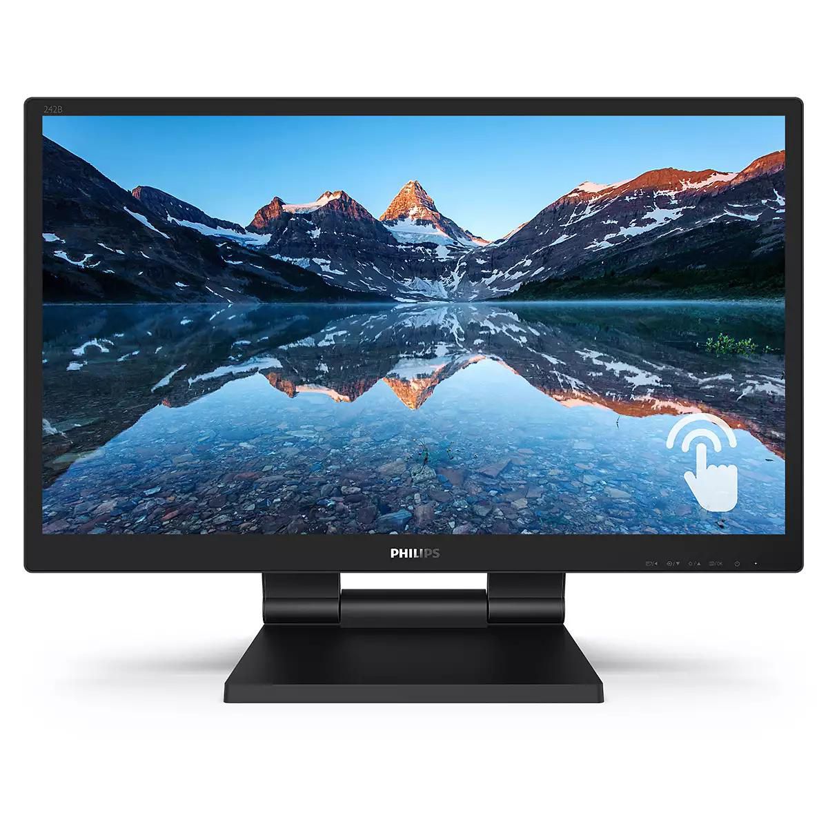 Philips 23,8 1920x1080 TOUCH H/A stand LCD monitor with SmoothTouch 242B9T/00, 60.5 cm (23.8"), 1920 x 1080 pixels, Full HD, IPS, 5 ms, Black