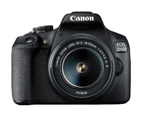 Canon Eos 2000D Bk 18-55 Is Ii Eu26 Slr Camera Kit 24.1 Mp Cmos 6000 X 4000 Pixels Black