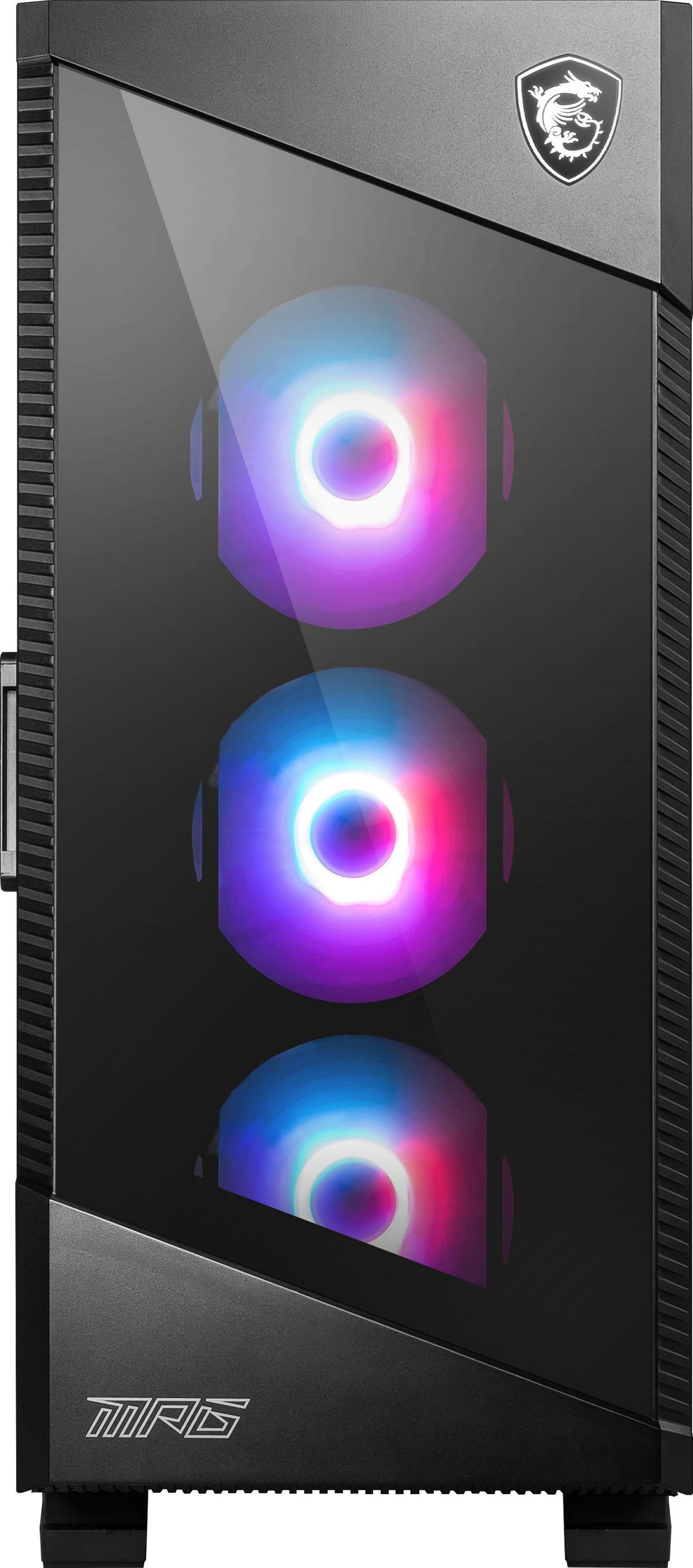 MSI Mpg Velox 100R Mid Tower Gaming Computer Case 'Black, 4X 120Mm Argb Fans, 1-6 Argb Hub, Argb Light Strip, Usb Type-C, Tempered Glass,