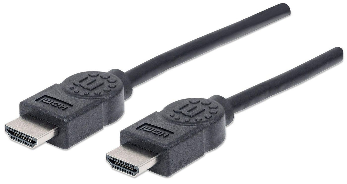 Manhattan Hdmi Cable, 4K@30Hz (High Speed), 1.8M, Male To Male, Black, Equivalent To Hdmm6, Ultra Hd 4K X 2K, Fully Shielded, Gold Plated