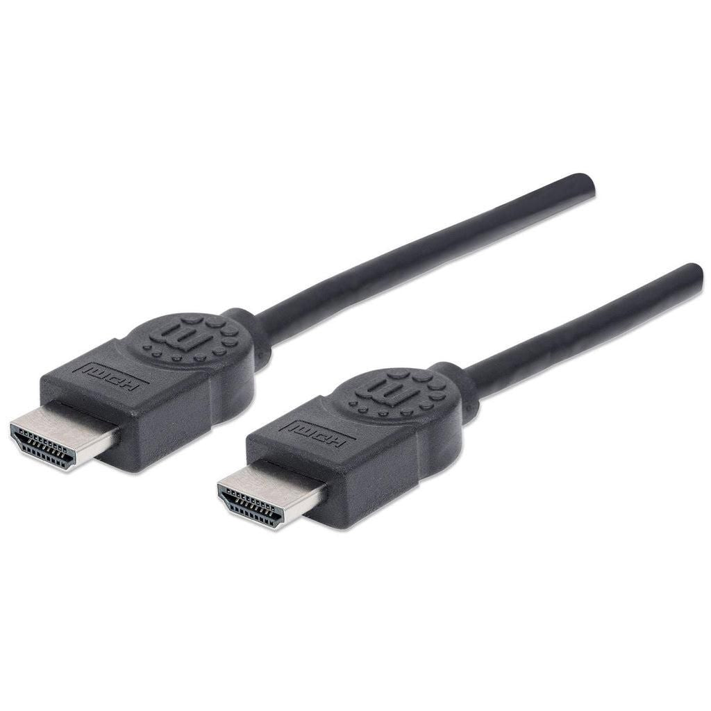 Manhattan Hdmi Cable With Ethernet, 4K@30Hz (High Speed), 5M, Male To Male, Black, Equivalent To Hdmimm15Hs (Except 40Cm Longer), Ultra Hd 4K