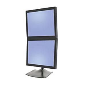 Ergotron 33-091-200 DS100 SERIE DS Series DS100 Dual Monitor Desk Stand, Vertical, 20.9 kg, 61 cm (24"), 75 x 75 mm, 100 x 100 mm, Black