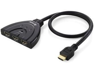 Equip VGA Splitter HDMI 03 Port equi 3x1 HDMI Switch, 1920 x 1080 pixels, Full HD, Black