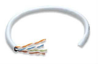 Intellinet Cat5e Bulk Cable, 24 AWG White, Solid UTP, 305 m (1,000 ft.), CM Rated, Easy Pull Box, White