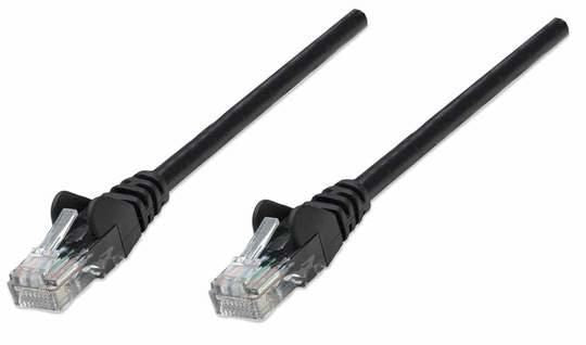 Intellinet Network Cable, Cat5e, UTP Black RJ-45 Male / RJ-45 Male, 33.5 ft. (10.0 m), Black