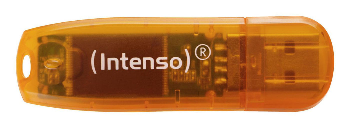 Intenso 64GB 2.0 Rainbow Line Rainbow Line, 64 GB, USB Type-A, 2.0, 28 MB/s, Cap, Orange
