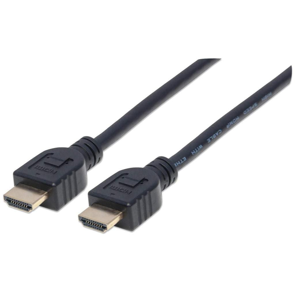 Manhattan Hdmi Cable With Ethernet (Cl3 Rated, Suitable For In-Wall Use), 4K@60Hz (Premium High Speed), 5M, Male To Male, Black, Ultra Hd 4K X 2K,