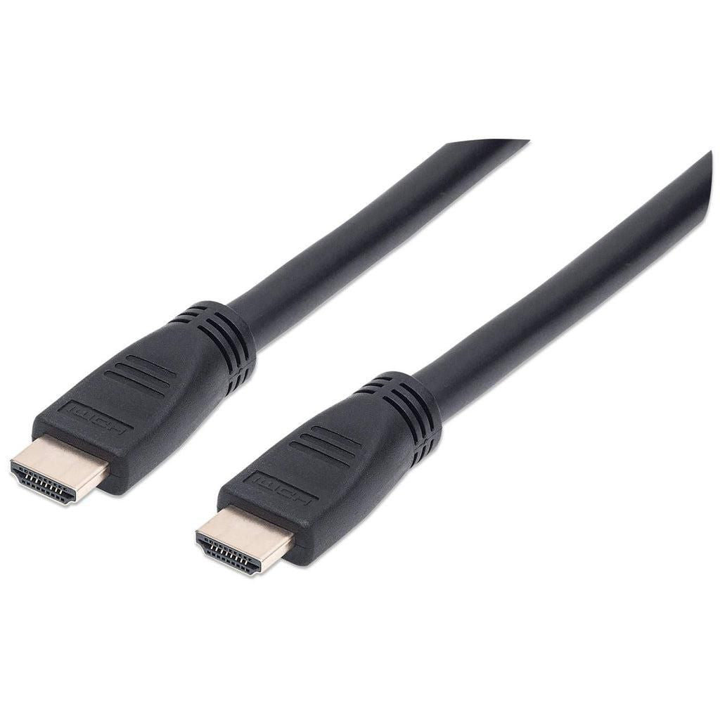 Manhattan Hdmi Cable With Ethernet (Cl3 Rated, Suitable For In-Wall Use), 4K@60Hz (Premium High Speed), 10M, Male To Male, Black, Ultra Hd 4K X 2K,